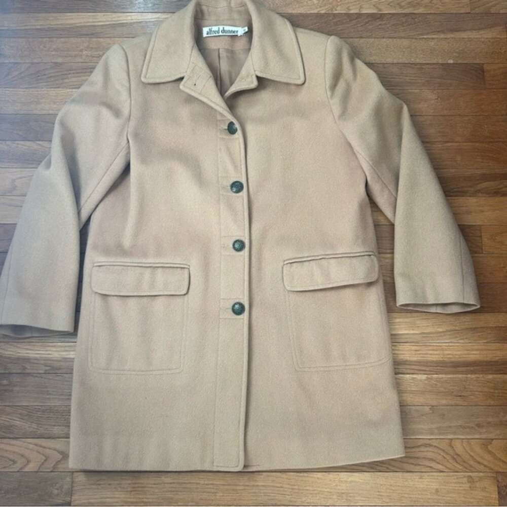 Vintage Camel Button Front Coat Size M - image 7